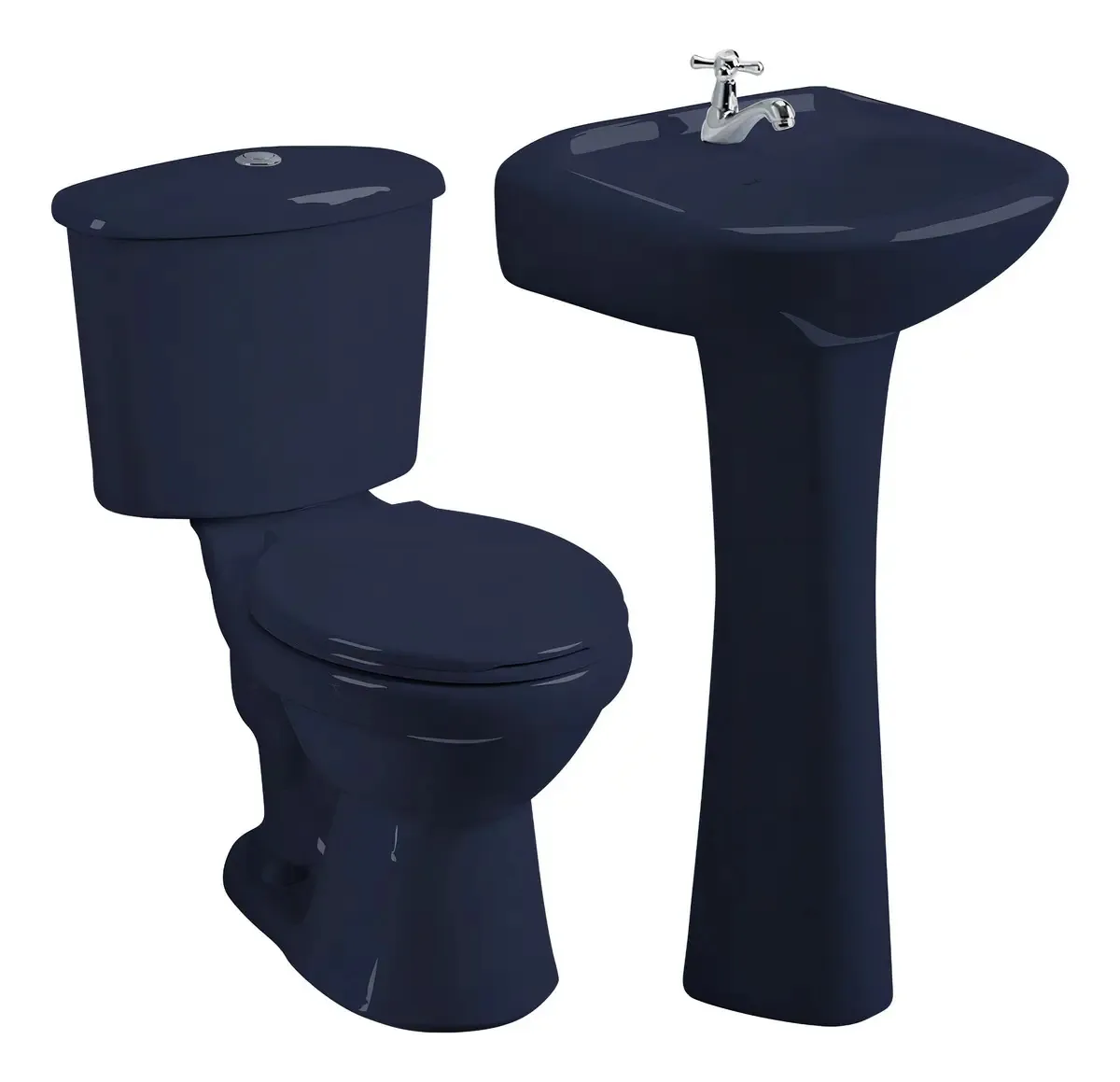 Banheiro Evolution Navy Blue Edesa azul escuro
