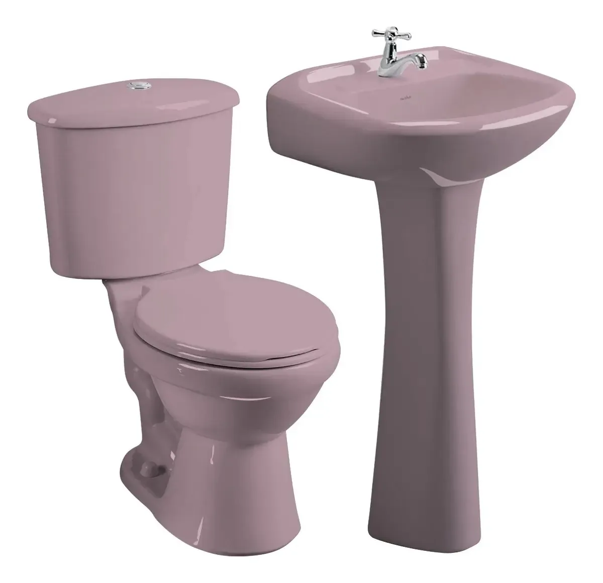 Quarto de banheiro Evolution Pink Edesa cor rosa
