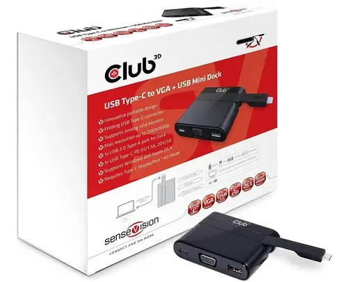 Club3d CSV-1530 Tipo C A Ethernet preta