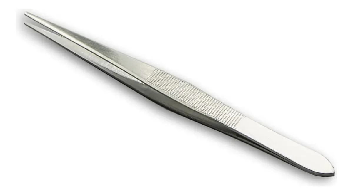 Pinça de precisão Huron, reta, 4,7 polegadas