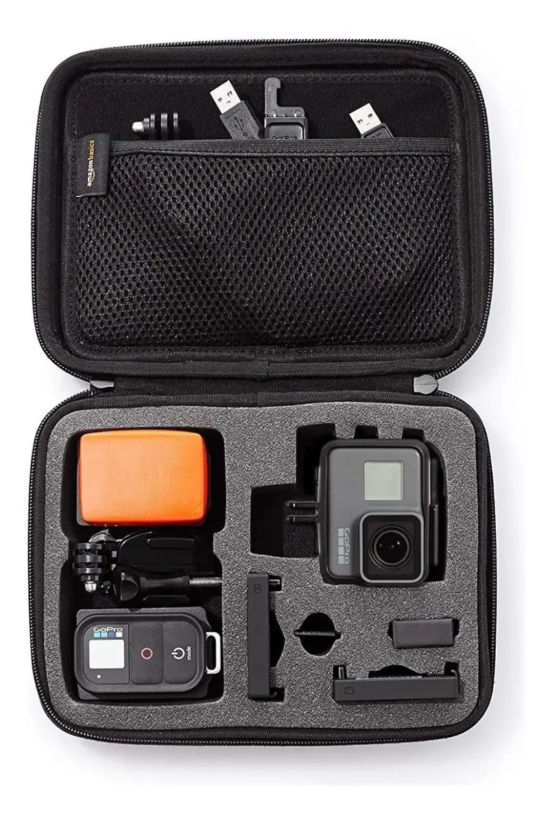 Capa para câmera Gopro, acessórios, capa rígida preta Go Pro Hero