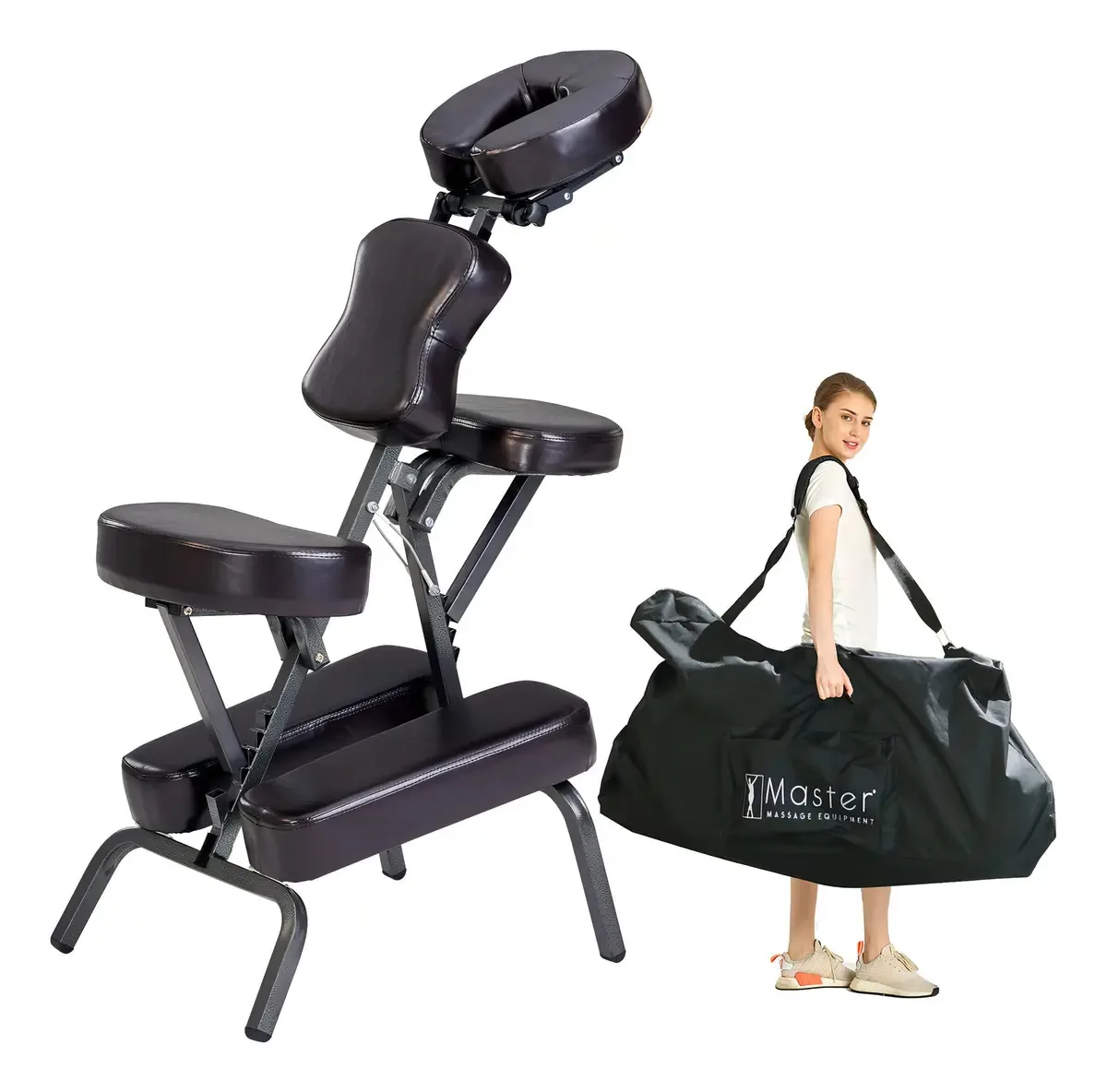 Master Massage Bedford - Cadeira de massagem corporal portátil cor azul