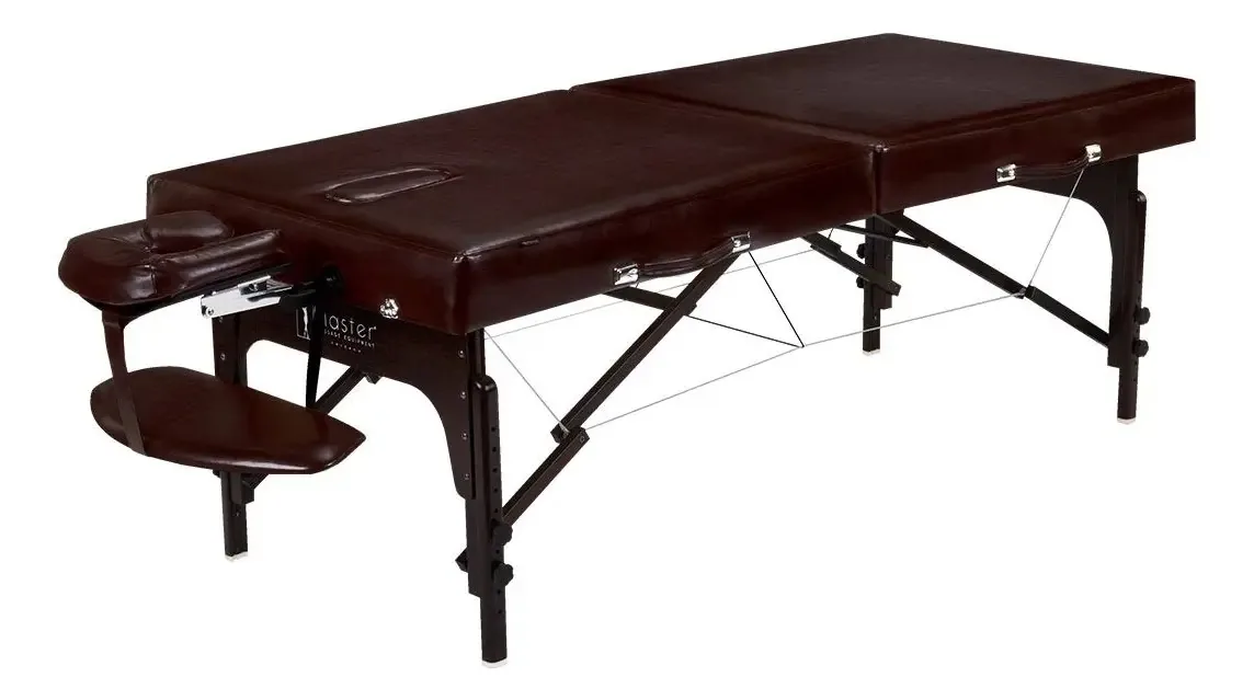 Mesa de massagem portátil extra larga Master Supreme Massage. Cor Chocolate
