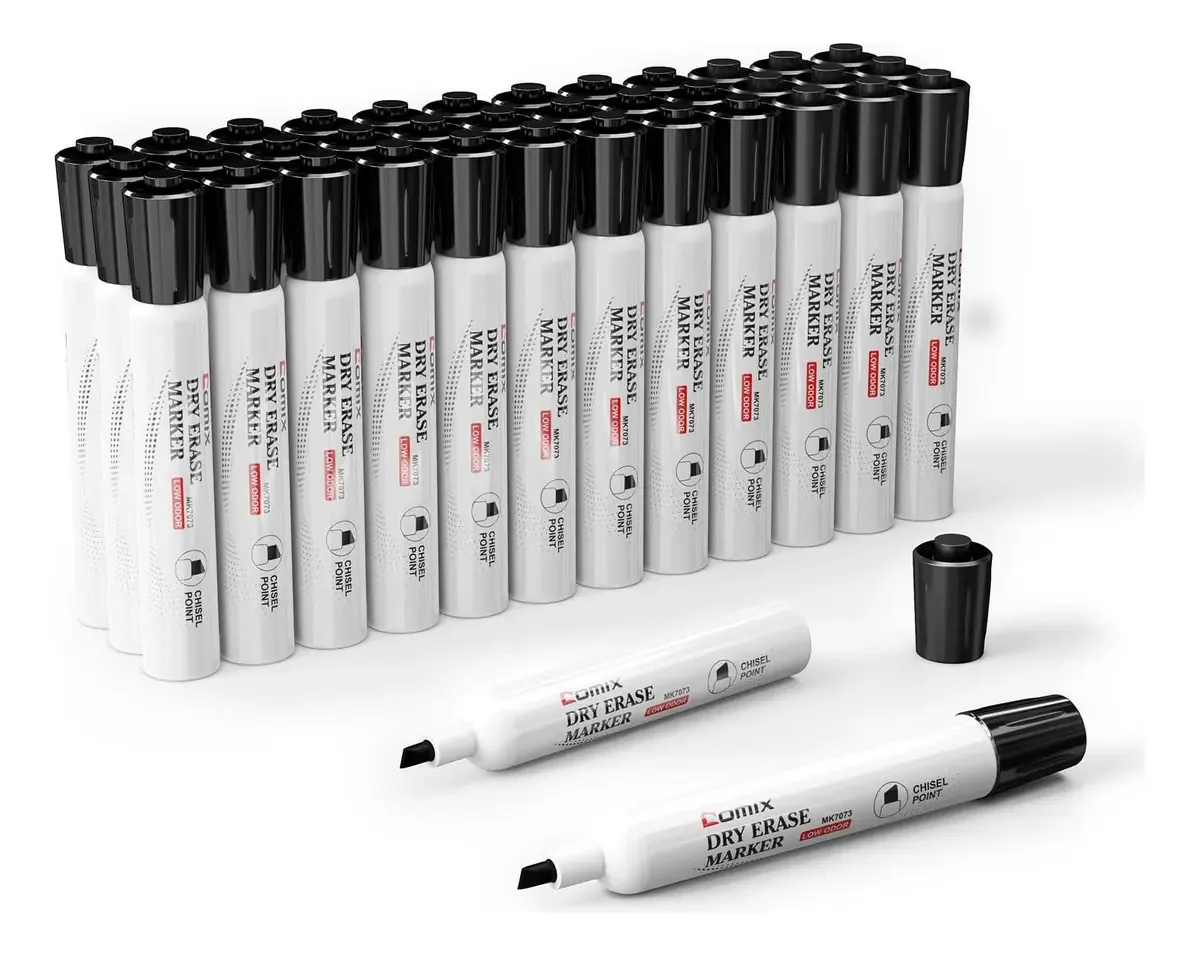 Marcadores Comix Dry Erase, 36 marcadores de quadro branco