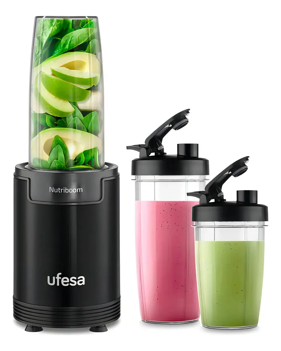 Liquidificador pessoal Ufesa Nutriboom, cor preta