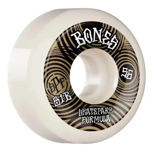 Rodas de skate brancas Bones Ripples