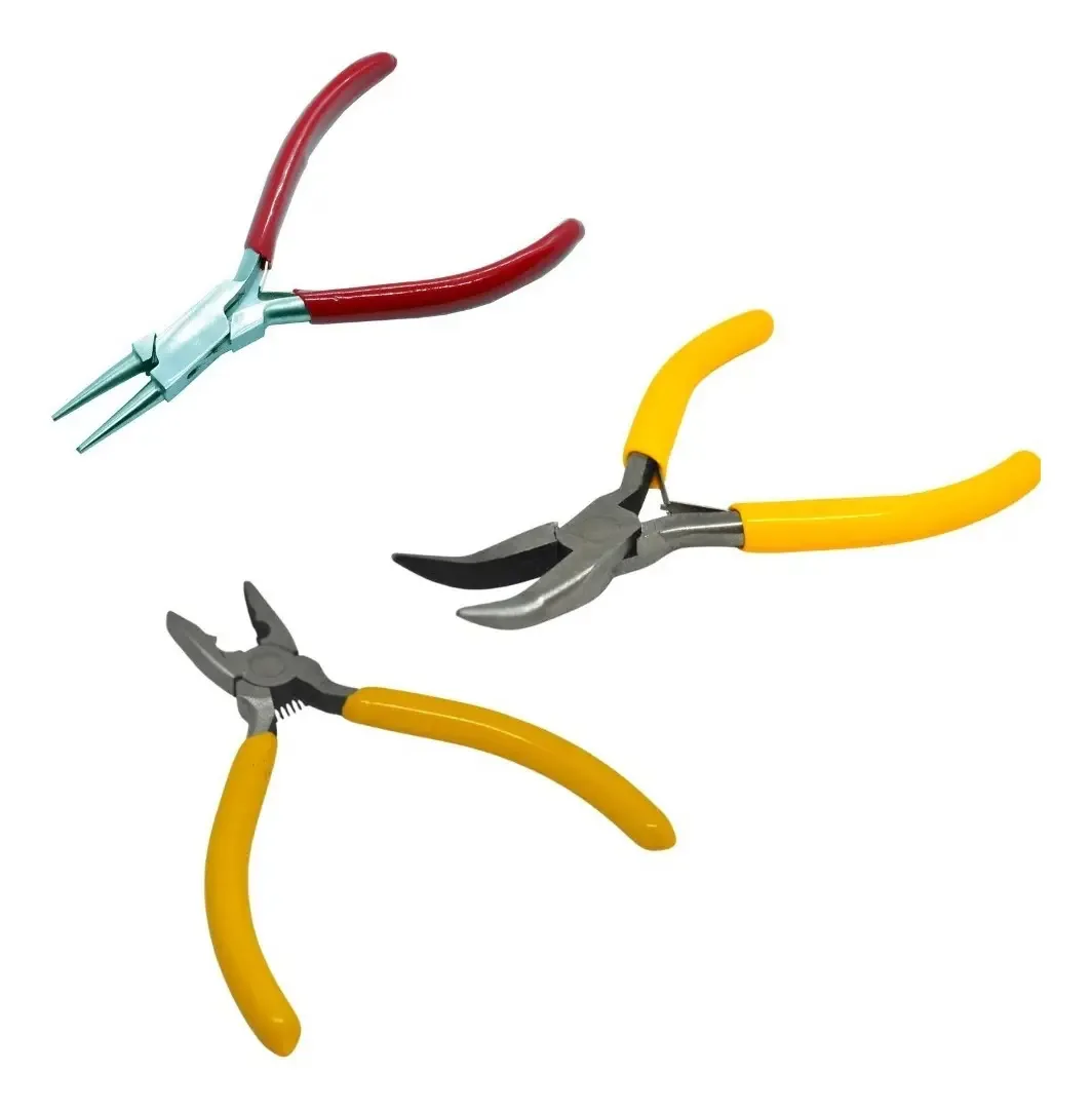 Conjunto de 3 pinças para joias e moldagem de joias