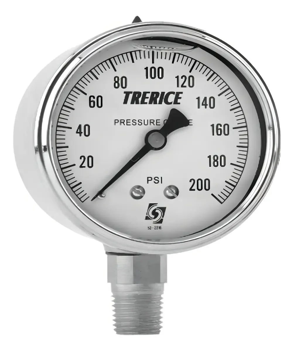 Calibre industrial Trerice D82lfb4002la050, 4 mostradores, 30 Hg