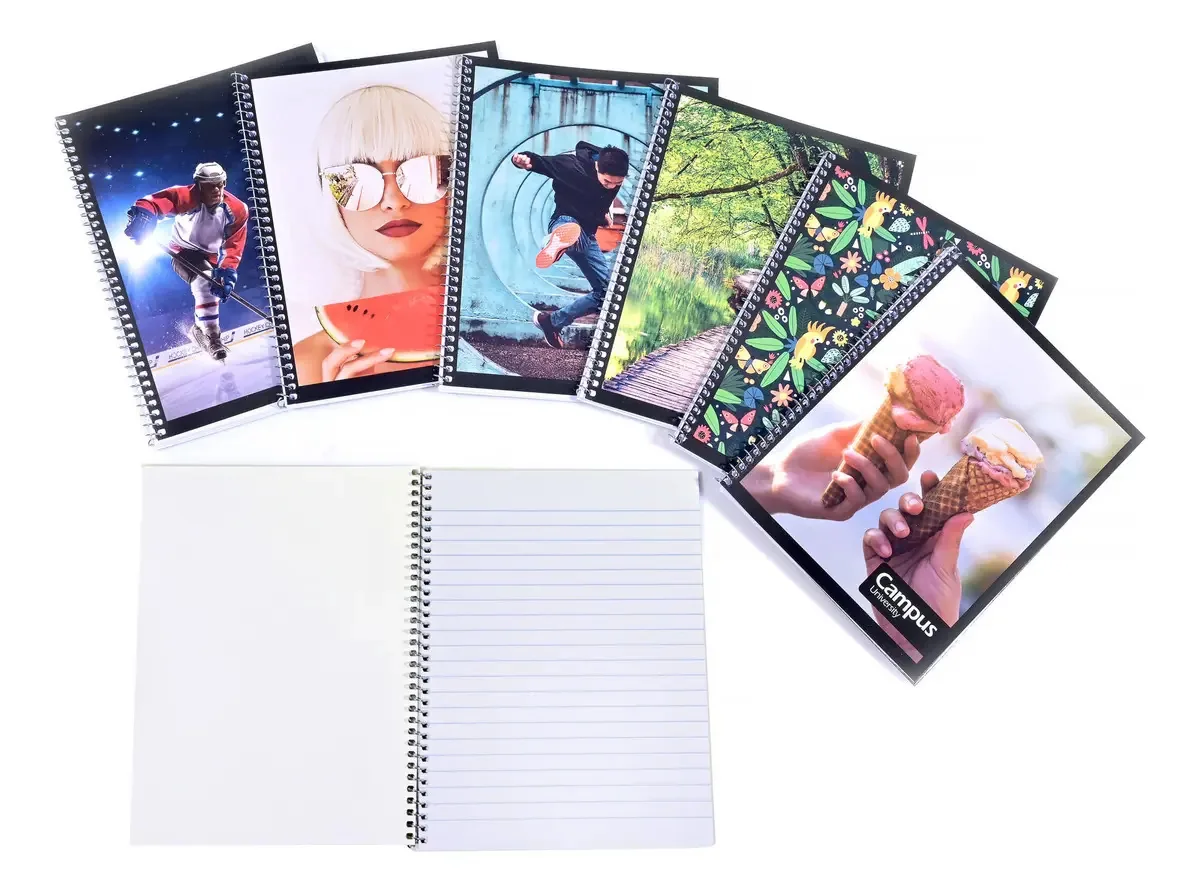 Caderno Flexível Campus 96 Folhas C/espiral - Goldin Papelaria