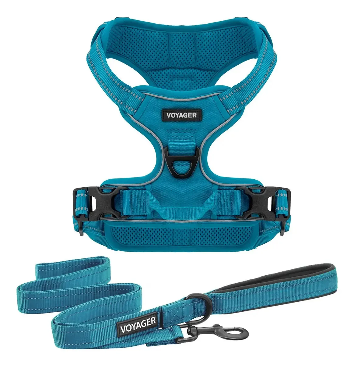 Voyager - Arnês para cães com coleira dupla, com controle e sem