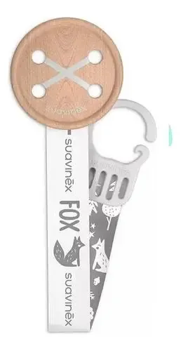 Broche Suavinex Clip para chupeta cinza