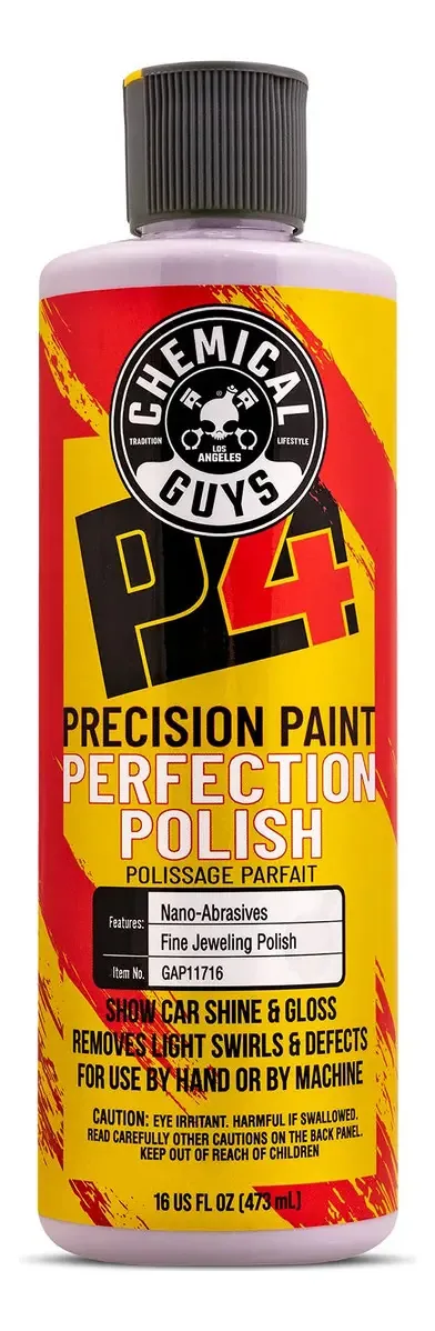 Chemical Guys Gap11716 P4 - Polidor De Pintura De Precisão (correção De Pintura, Remove Arranhões, Redemoinhos E Marcas De Toalhas), 16 Onças