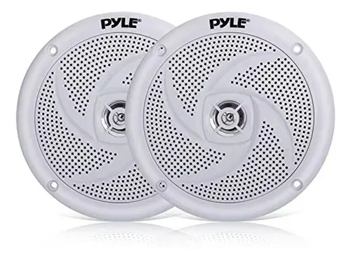 Alto-falantes ou alto-falantes marinhos brancos Pyle PLMRS5w