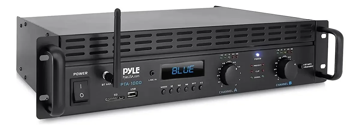 Amplificador de áudio Pyle PTA1000BT preto 2000W