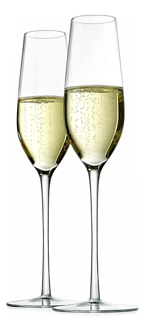 Taças de flauta de champanhe Nutrichef Nglcha53 Crystal