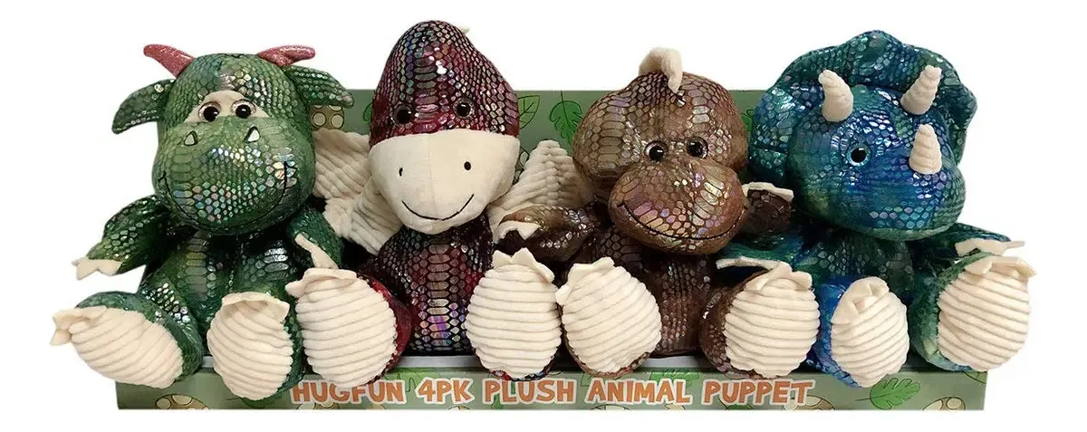Hugfun, Marionetes de Pelúcia. Fantoches de Mão. Dinossauros