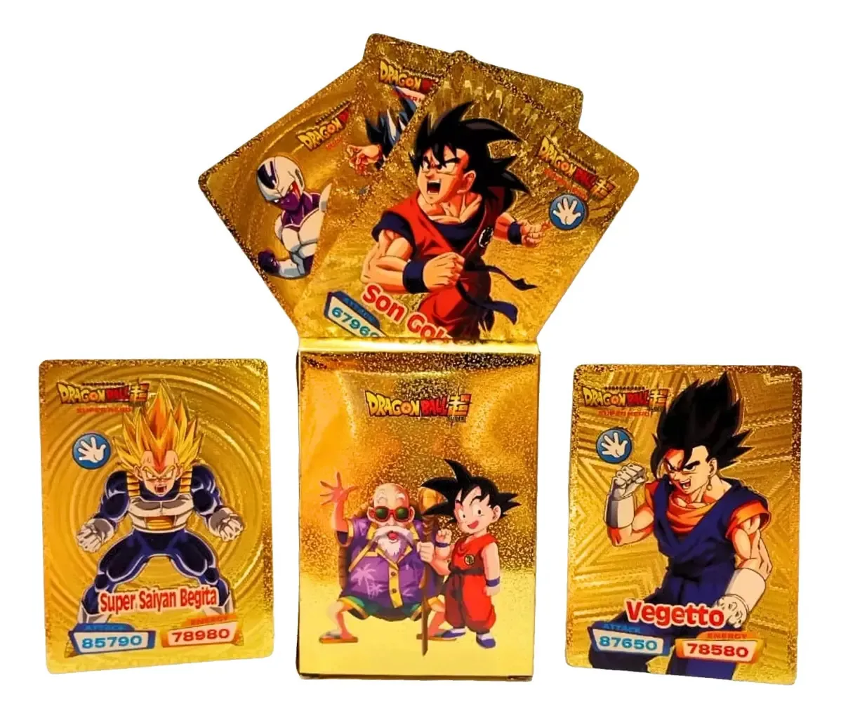 Pacote de cartas douradas super colecionáveis Dragon Ball Idioma espanhol
