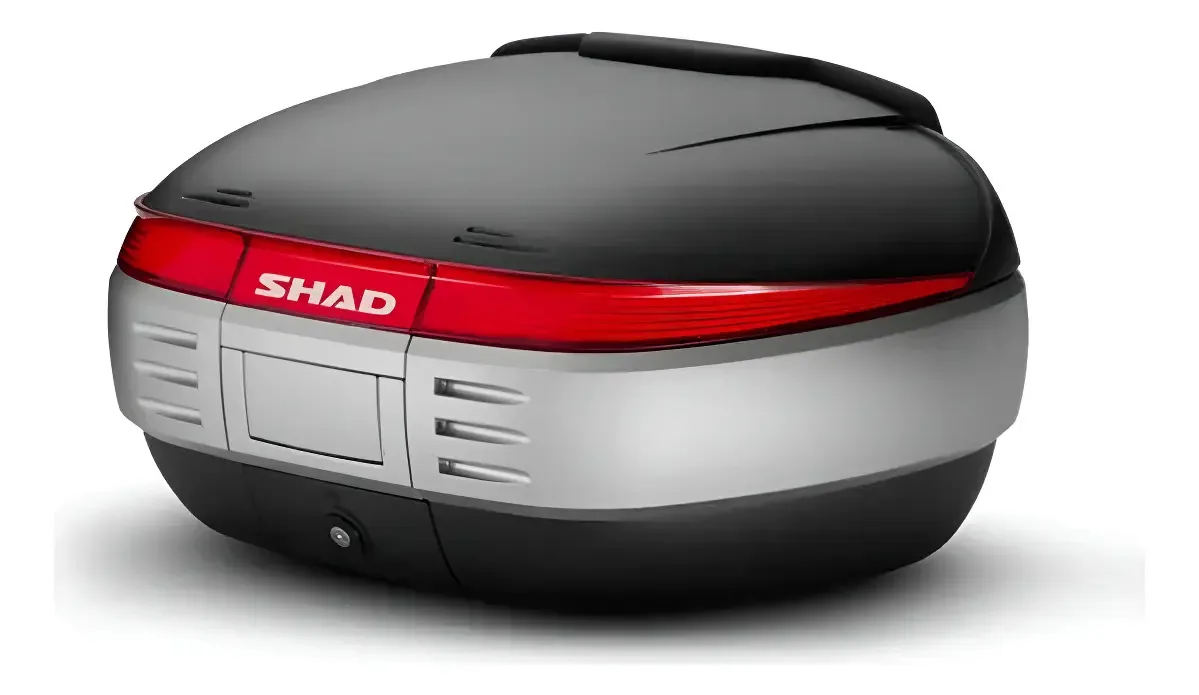 Baul Moto Shad Sh50 preto com encosto preto