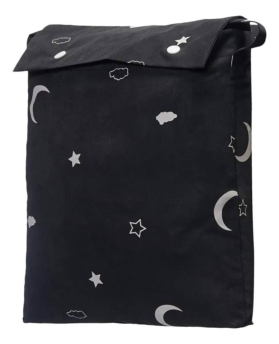 Cortina portátil Blackout com ventosas para viagens pretas