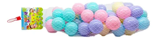 O conjunto de bolas coloridas para prancha de bola de praia infantil vem em cor pastel