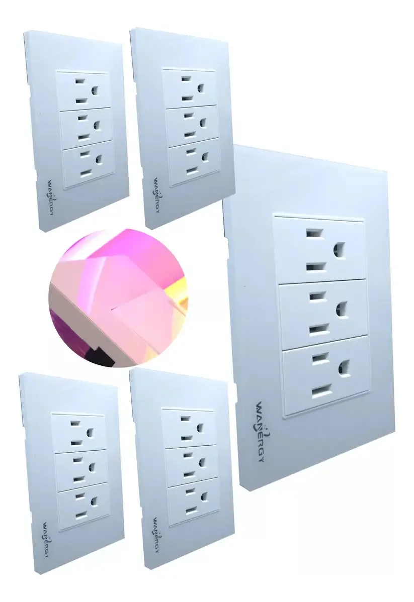 Pacote: 5 peças de placa reforçada, 3 contatos, acrílico, cristal branco