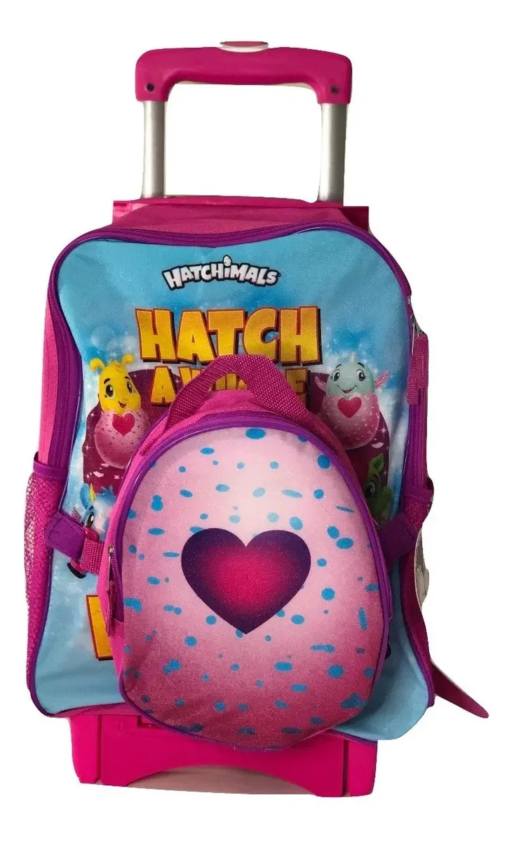 Mochila de pneus e lancheira da escola primária Hatchimals
