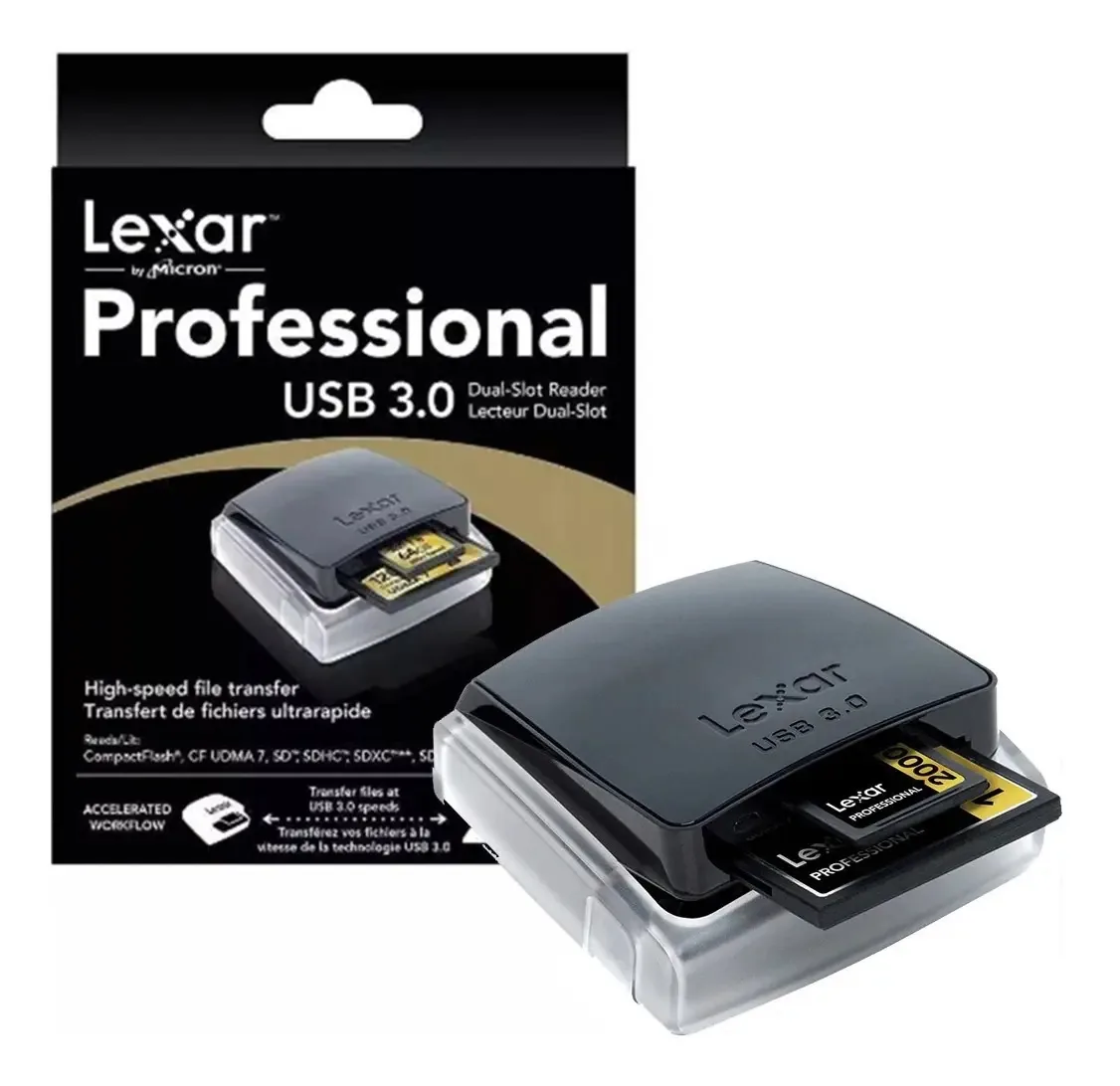 Leitor Lexar Profissional Usb 3.0 Rápido Sd Compact Flash
