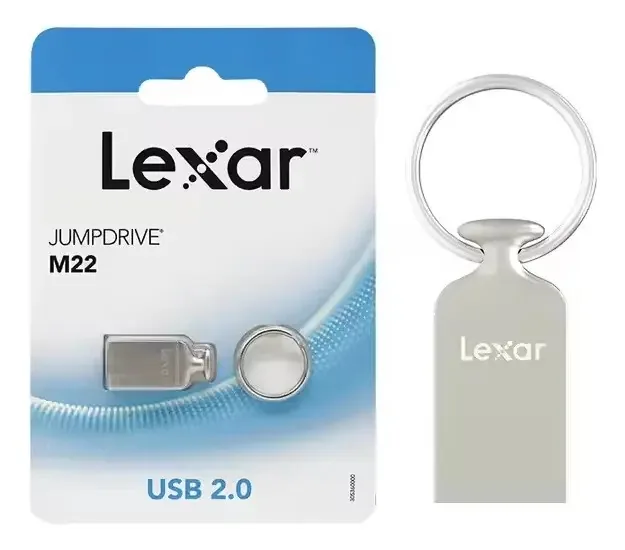 Pen Drive Lexar 64GB USB 2.0 Jumpdrive M22 Metal Cinza Metálico