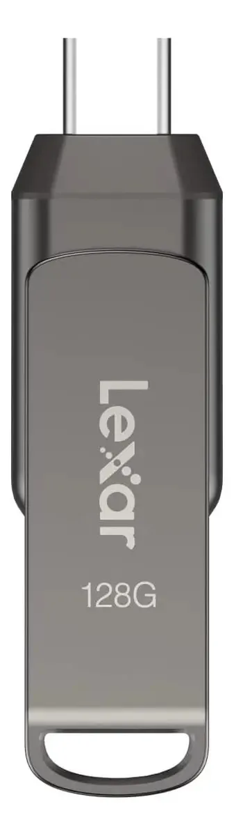Pen Drive Lexar 128GB USB-C Cinza JumpDrive D400 USB 3.2