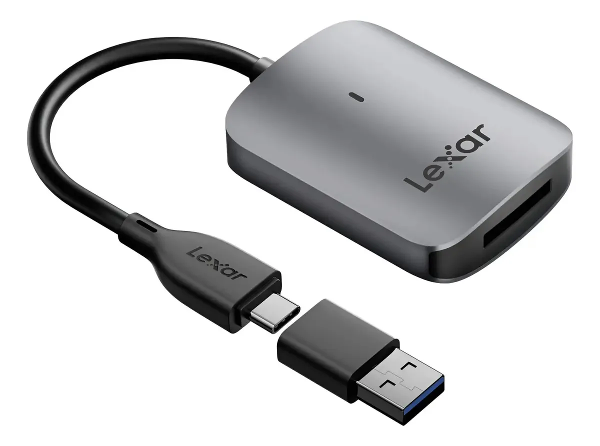 Leitor de Cartão Lexar CFexpress Type A USB-C 3.2 Gen 2 900MB/s Prateado