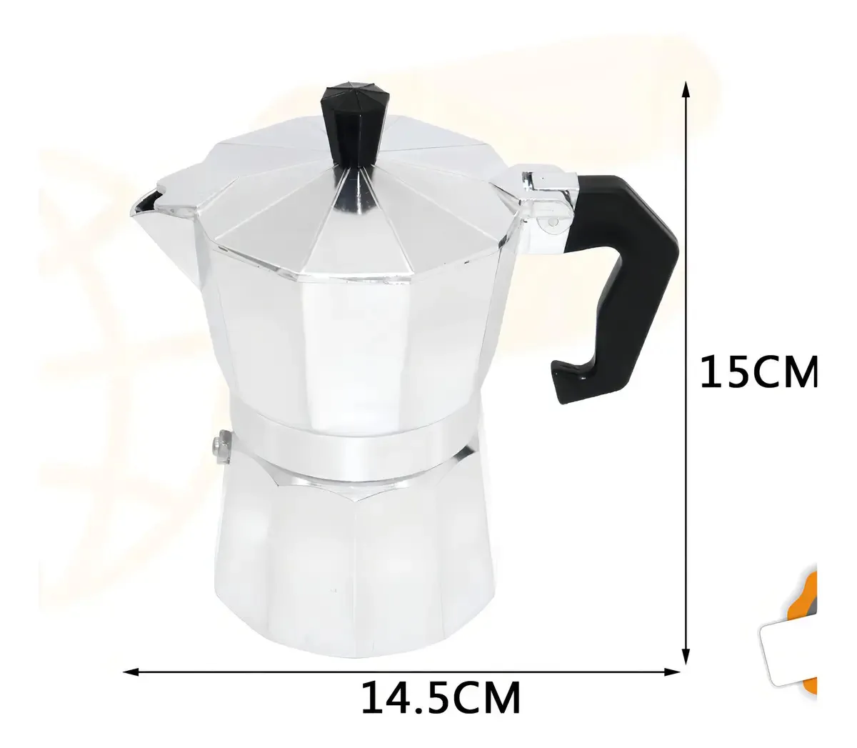 Café italiano: cafeteiras Moka Direct Fire, 6 xícaras, cor de alumínio
