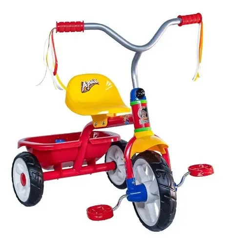 Triciclo Apache Yellow com tronco vermelho
