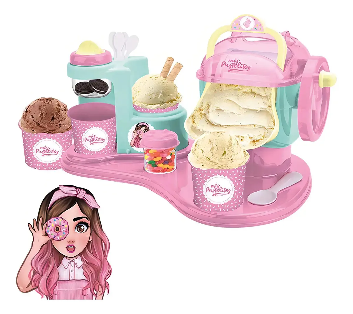 Minha máquina de sorvete Super Espeshial Pink Pastelitos