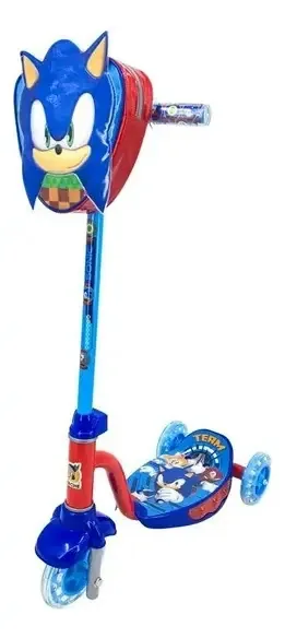 Scooter Apache Sonic com luzes e altura ajustável azul