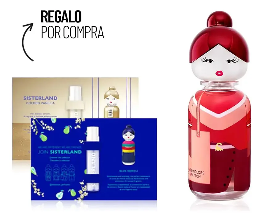 Perfume feminino Benetton Sisterland Red Rose + Miniaturas