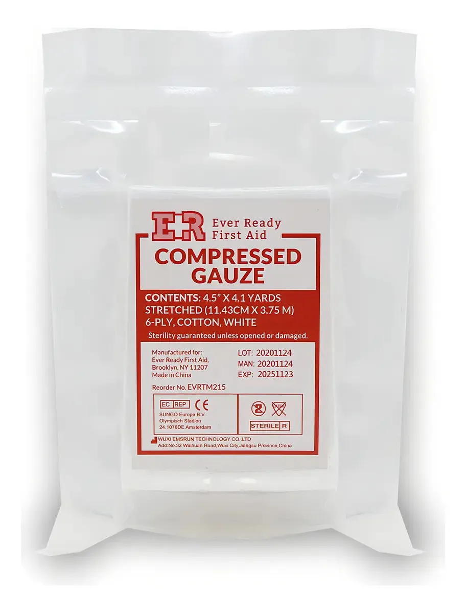 Ever Ready First Aid Gaze Estéril Comprimida, Curativo Médico