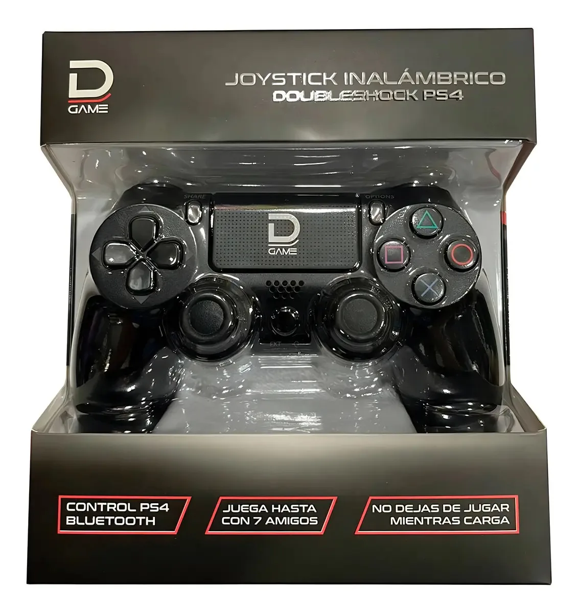 Controlador Ps4 sem fio Datacom Doubleshock - preto