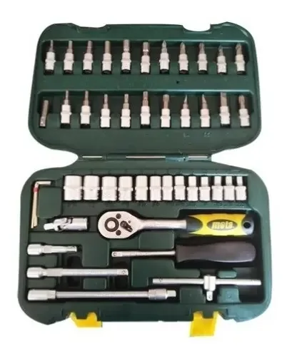 Conjunto de chaves e acessórios, soquete 1/4, 45 peças, Mota Ek402