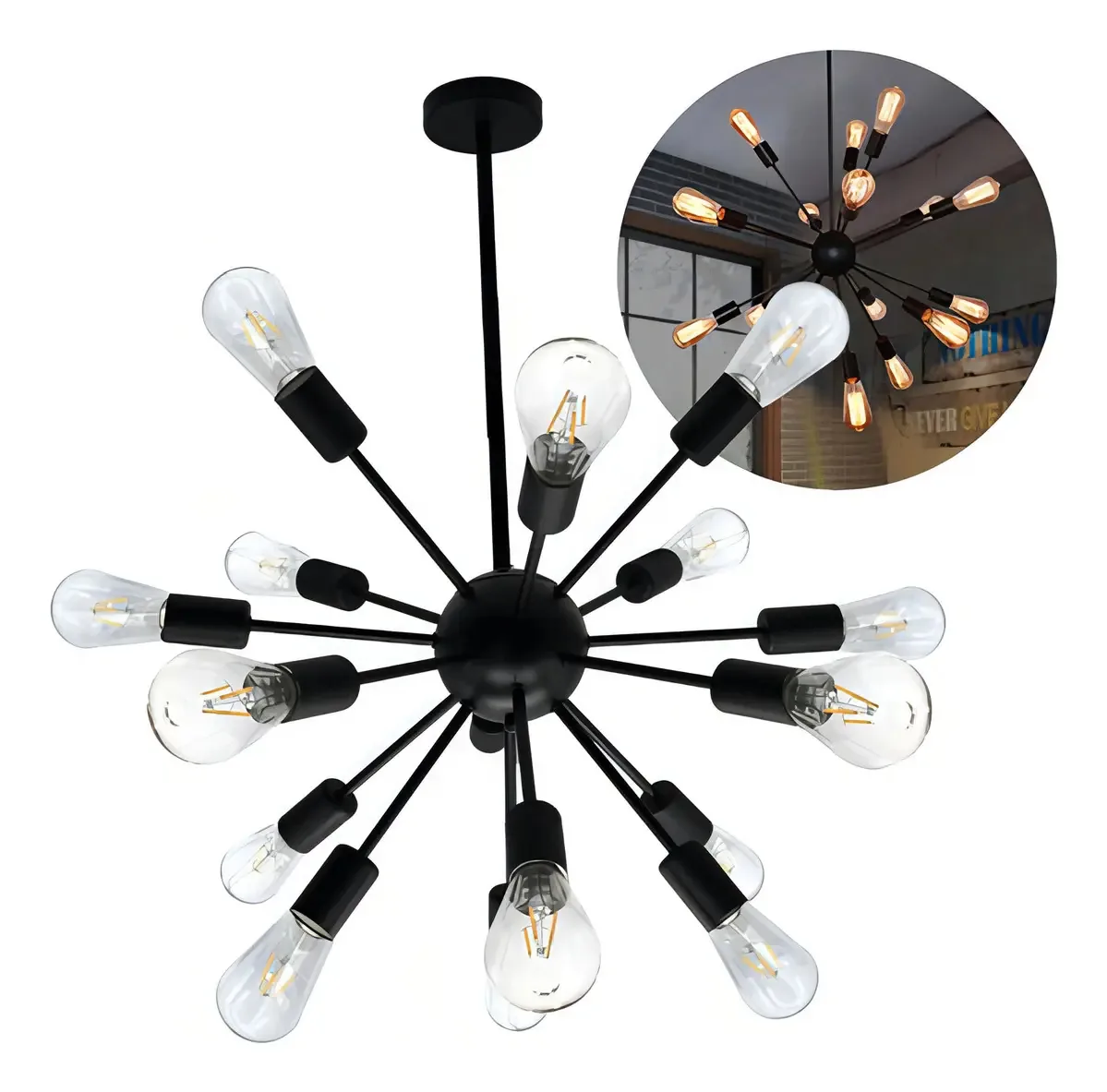 Lâmpada de satélite Chandelil 16 luzes minimalista com holofotes