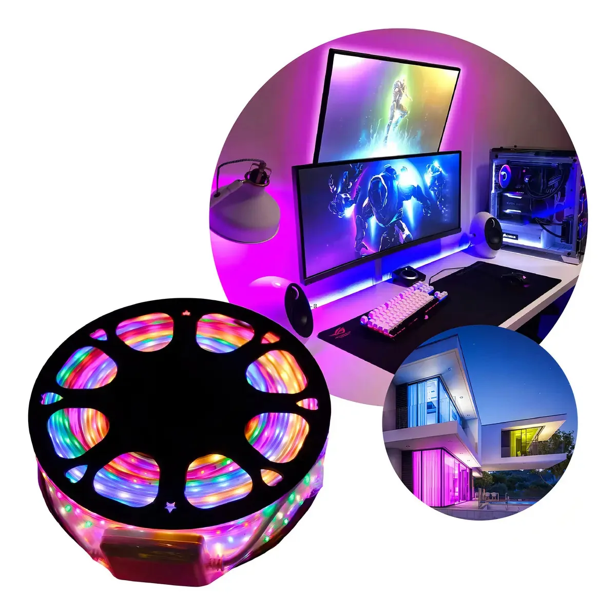 Mangueira Led Rgb 50 metros e 6 cores alternativas 5w/ M T4922