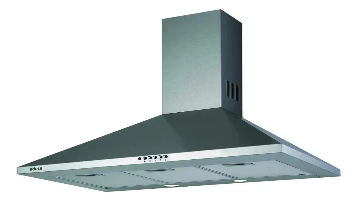 Exaustor de cozinha piramidal de aço inoxidável Edesa. 90cm