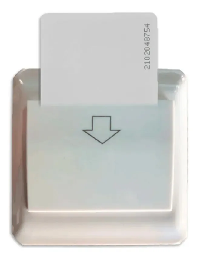 Sistema hoteleiro Energy Saver - Mifare, cor branca