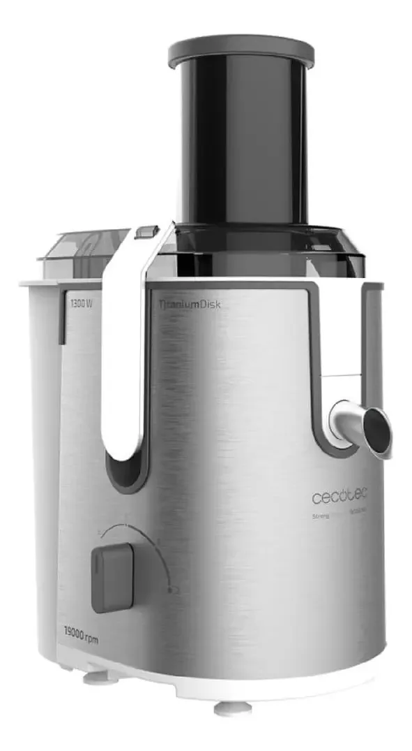 Espremedor de suco para frutas e vegetais 1300w, cor prata
