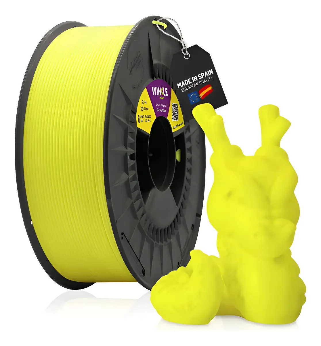 Filamento Impressao 3d Pla Fluorescente Winkle Amarelo 1kg