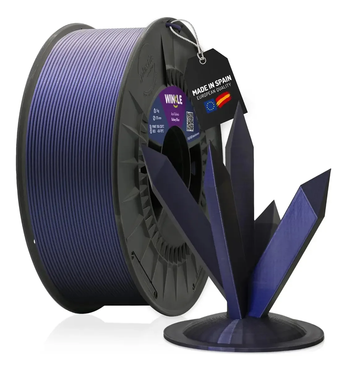 Filamento Impressao 3d Pla Metalizado Winkle Var. Cores 300g Azul-aço