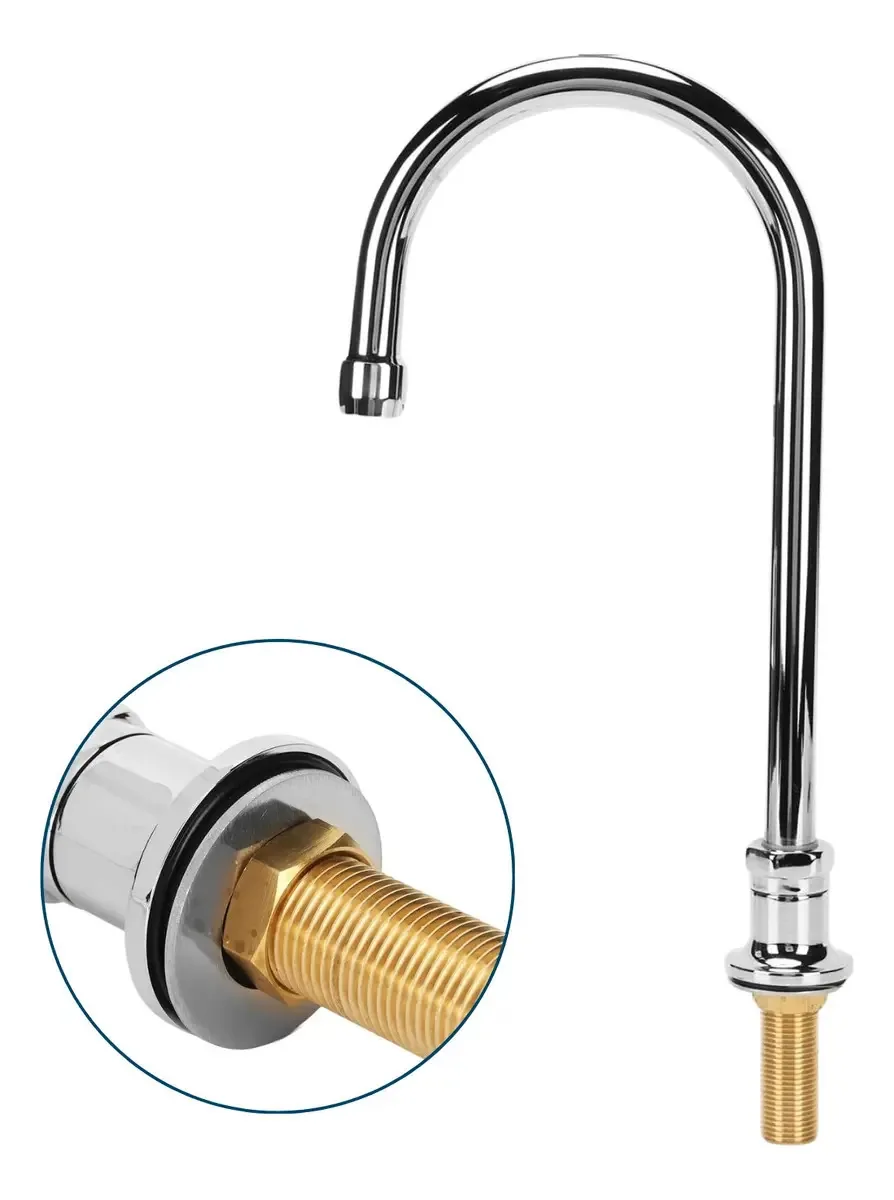 Máquina de lavar louça giratória Swan Neck 1/2 bronze com fixações com acabamento cromado brilhante