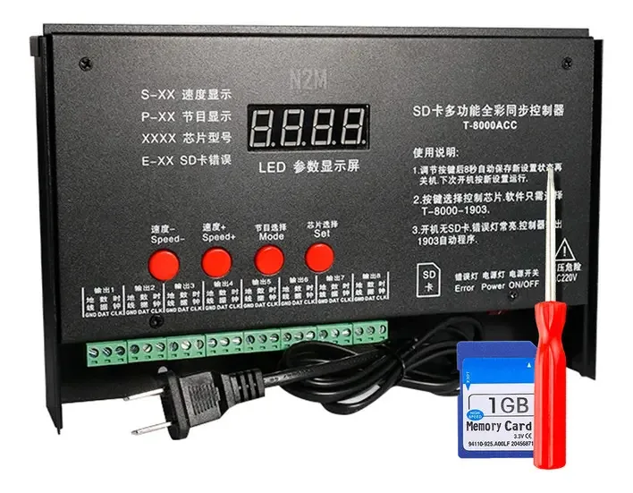 Controlador de faixa de LED Pixel T-8000 Rgb 8048 Chips Rgb