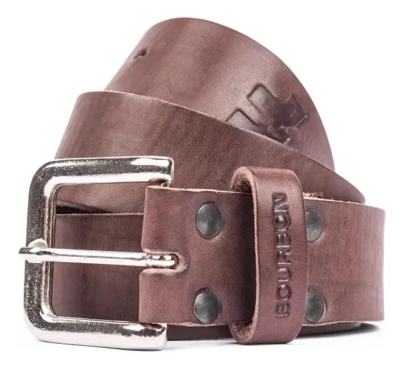 Cinto de couro masculino, cintos marrom-chocolate, tamanho 105, Bourbon Wide