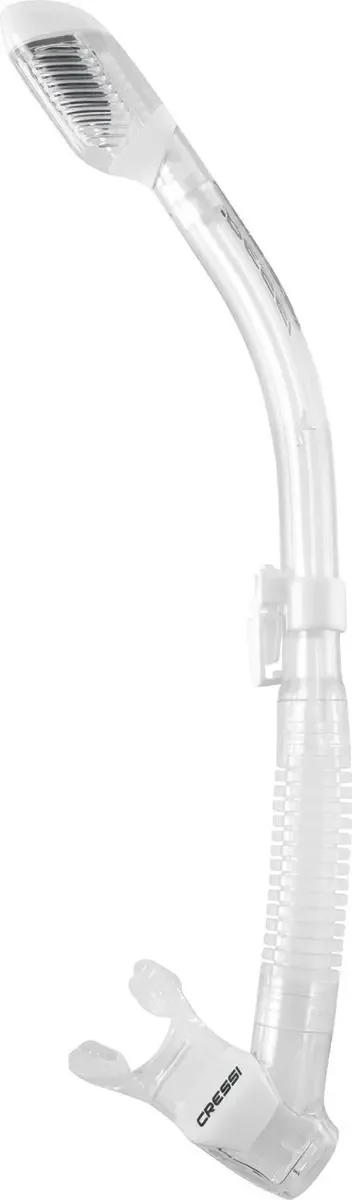 Cressi Supernova Dry Snorkel Freediving Mergulho livre transparente/branco