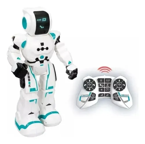 Expressões de movimentos programáveis do brinquedo Robot Robbie